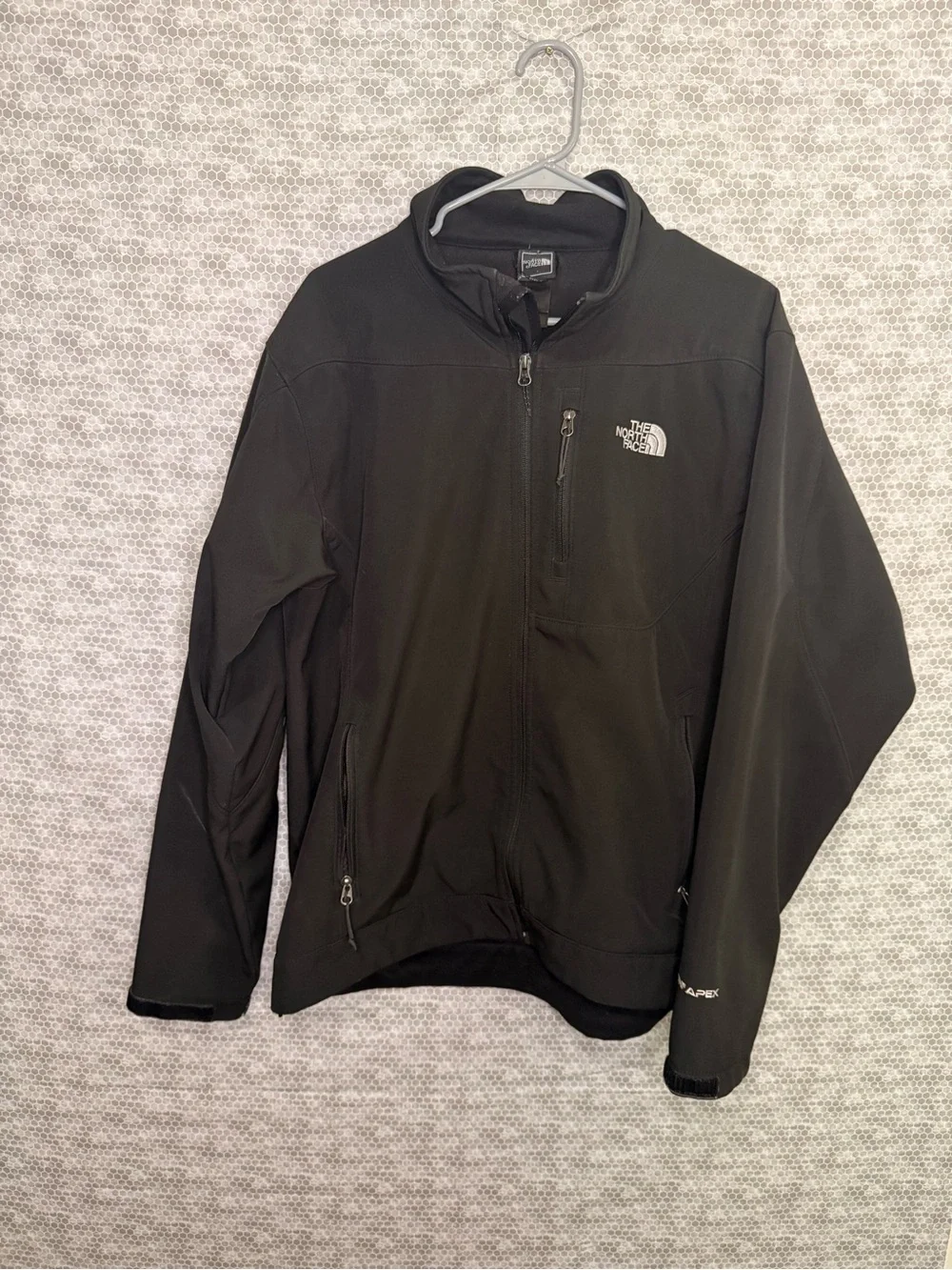 The North Face Mens Jacket Black Full Zip Coat Size Large